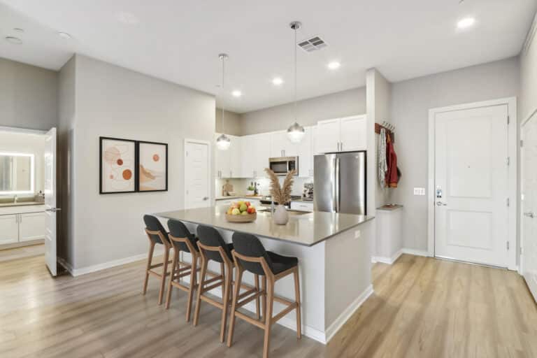 The Aston North Scottsdale apartments large kitchen.