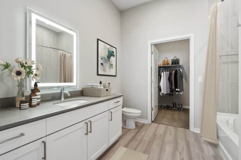 The Aston North Scottsdale apartments walk-in closets.