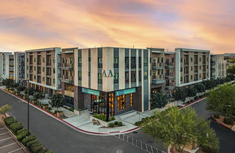 The Aston Scottsdale apartments exterior building.
